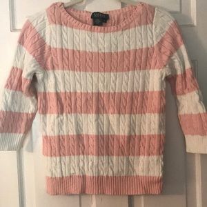 Pink and White Stripe Lauren Sweater